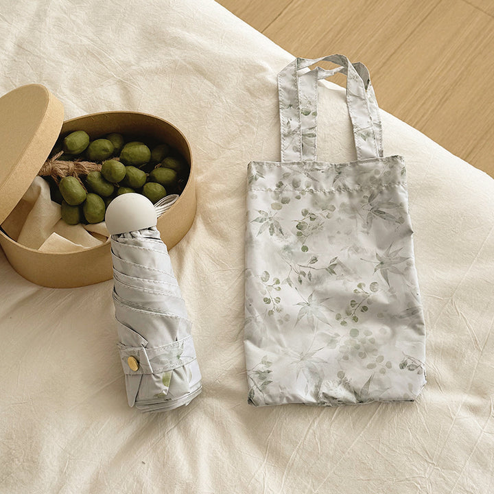 Women's Foldable Umbrella with Elegant Botanical Pattern Stornfield