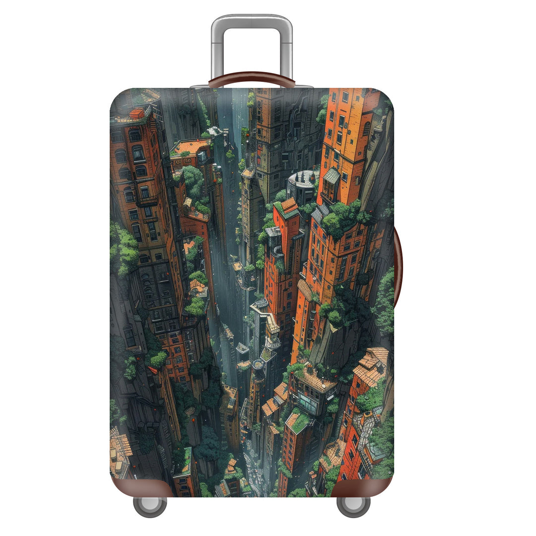 Unisex Hard-shell Suitcase with Impressive Futuristic City Design Stornfield