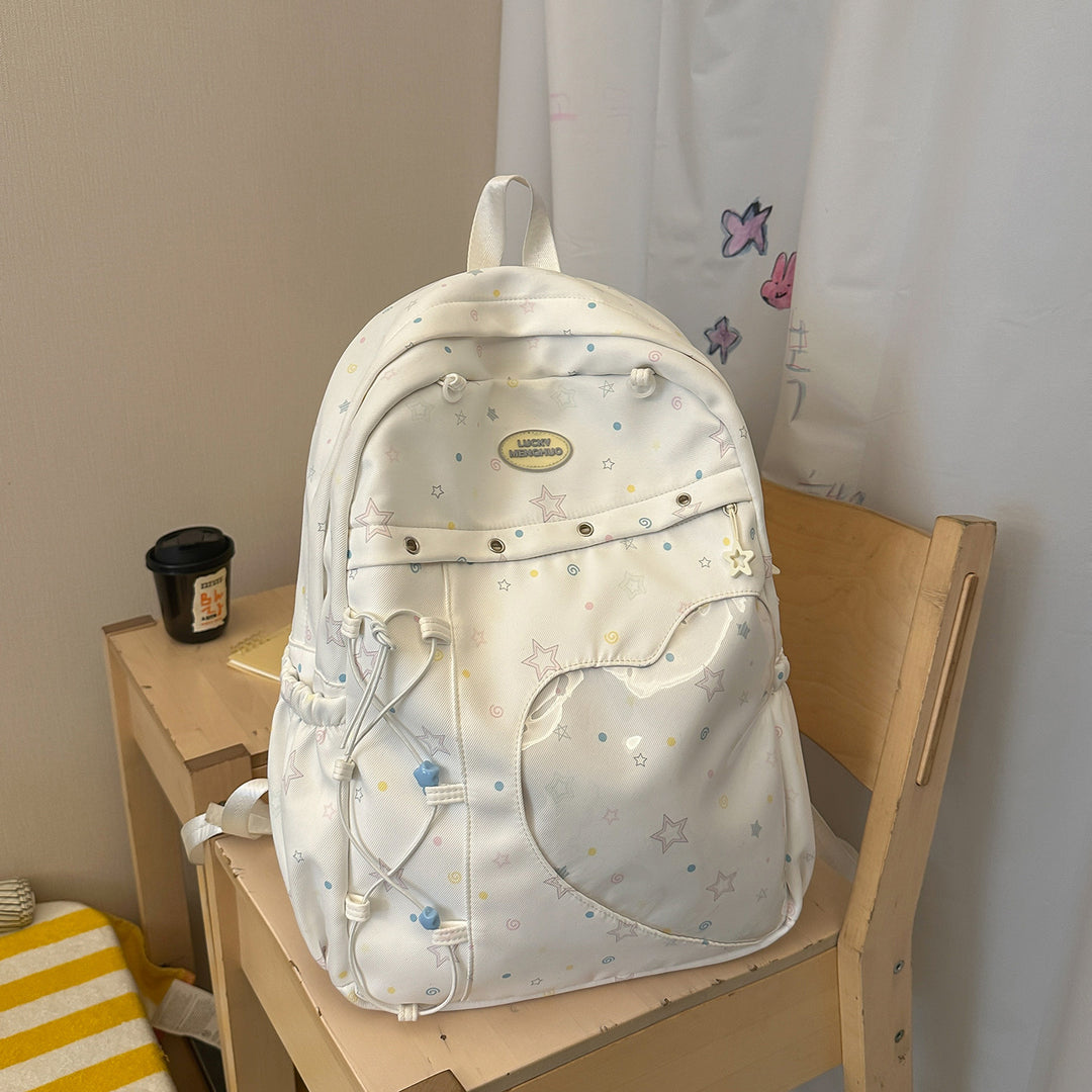Heart-Appliqué Casual Backpack Stornfield