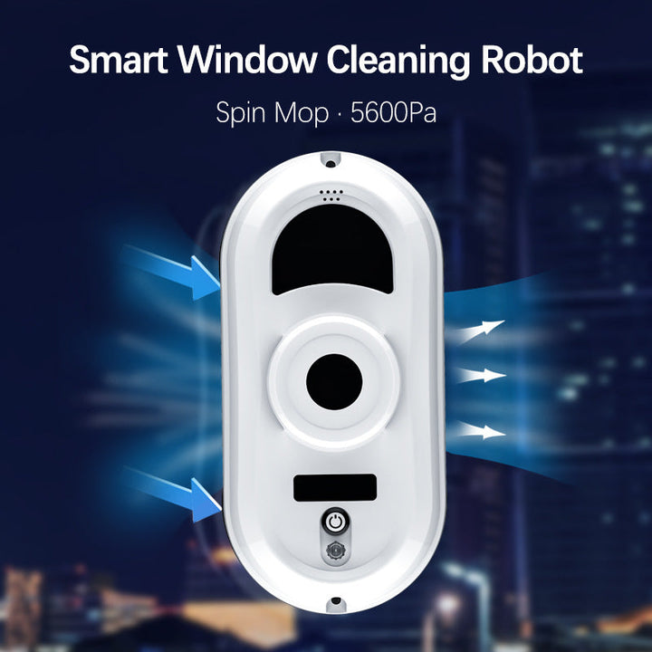 robotic window cleaner with dual spinning microfiber mops and spray function Stornfield