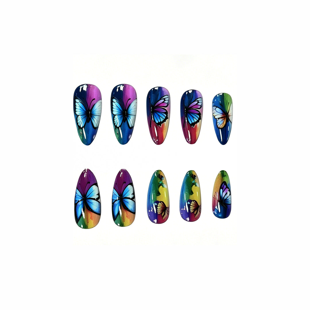 Artistic Butterfly Nail Art Enhancements Stornfield
