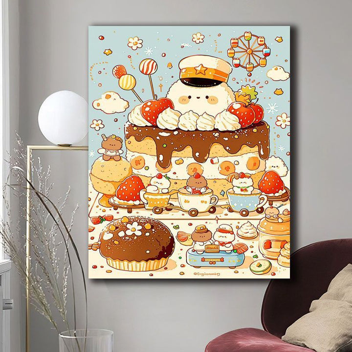 Whimsical Dessert-Themed Canvas Art Print Stornfield