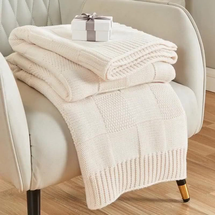 Cozy Knit Textured Blanket