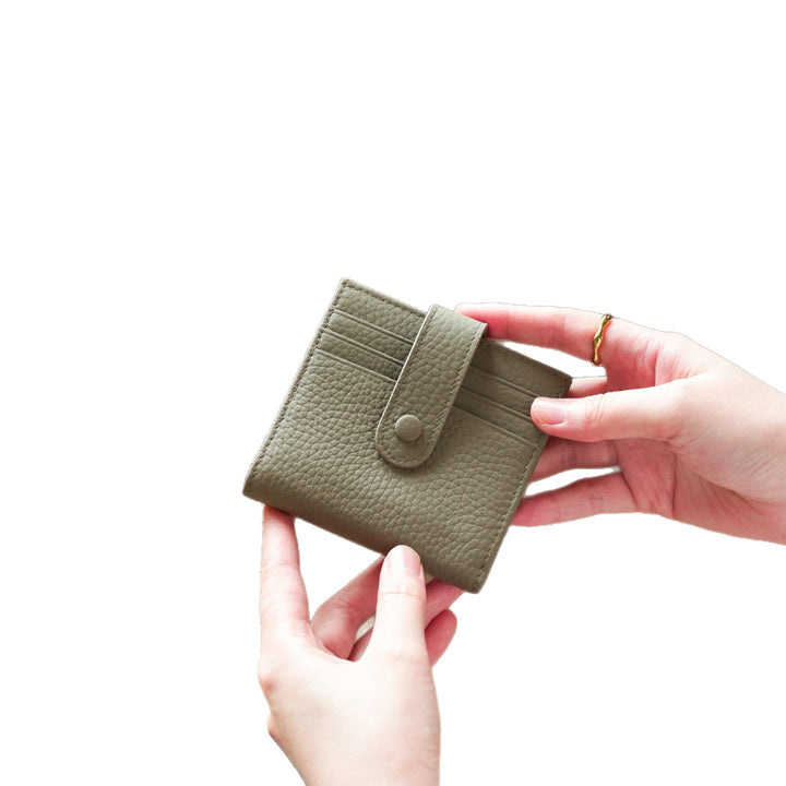Compact Textured Leather Wallet