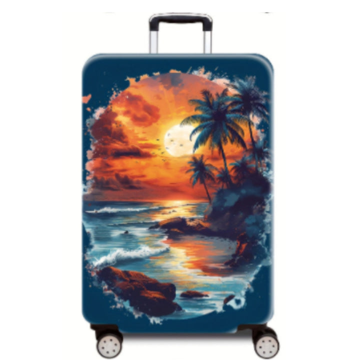 Women's Hard Shell Suitcase with Tropical Landscape Design Stornfield