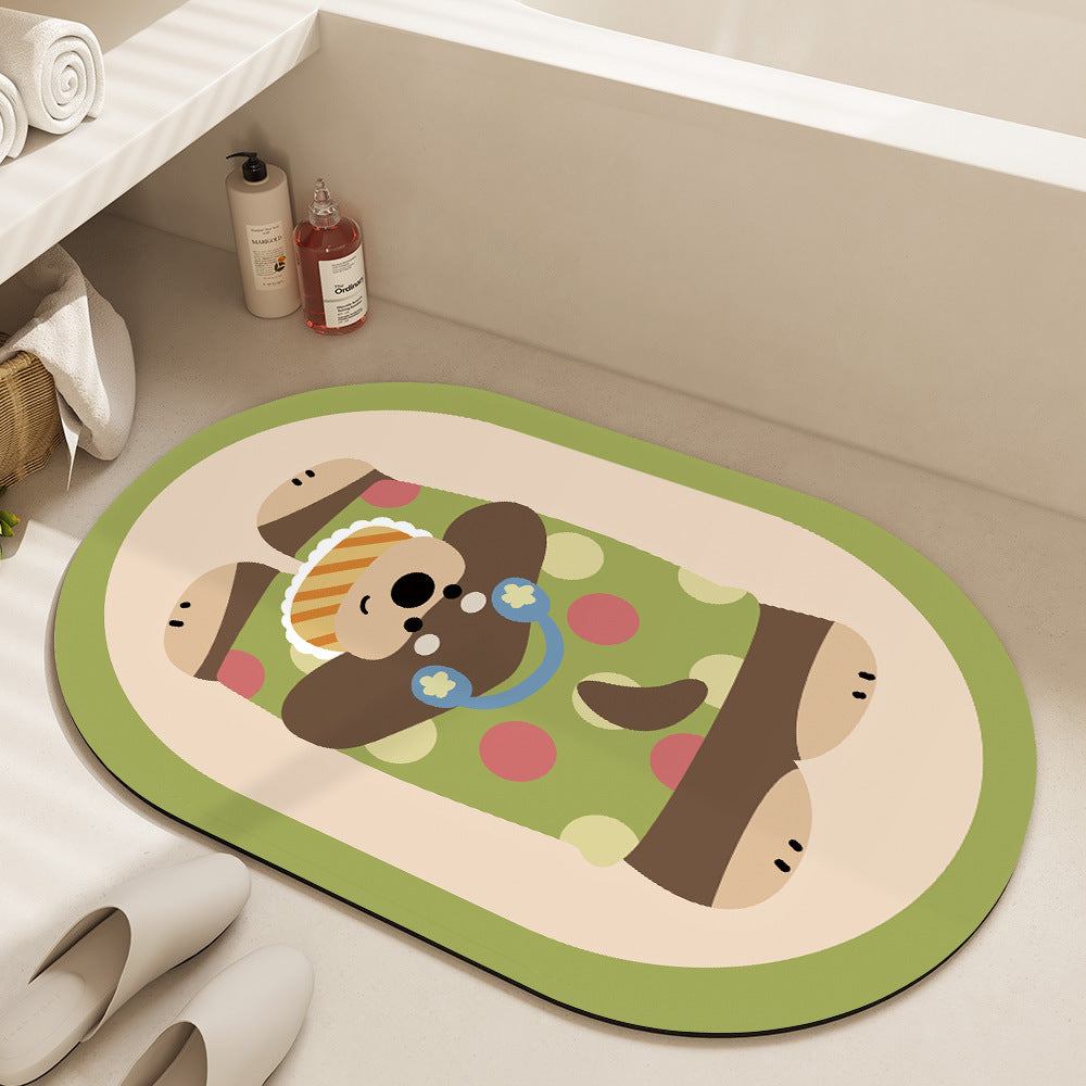 Cute Cartoon Dog Bath Mat Stornfield