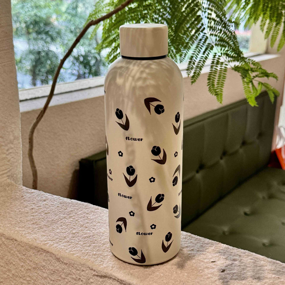 Ladies insulated drinking bottle with elegant floral design Stornfield