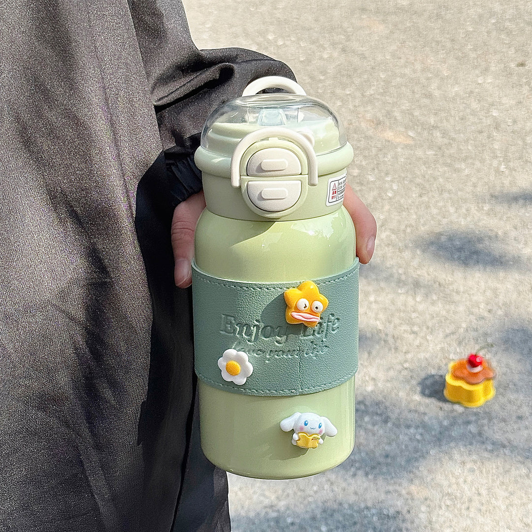 Ladies multifunctional drinking bottle with creative silicone elements Stornfield
