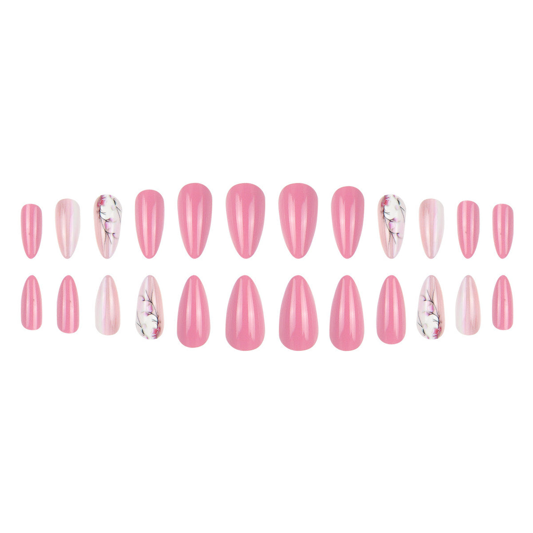 Stiletto Press-On Nails with Floral Design Stornfield