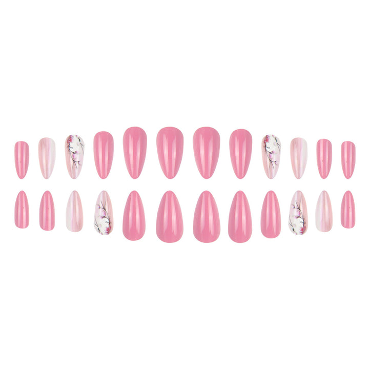 Stiletto Press-On Nails with Floral Design Stornfield