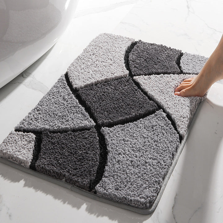 Geometric Pattern Bathroom Mat Stornfield