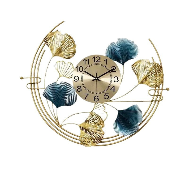 Decorative Wall Clock with Floral Design Stornfield
