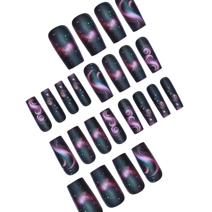 Galaxy-Themed Press-On Nail Extensions Stornfield