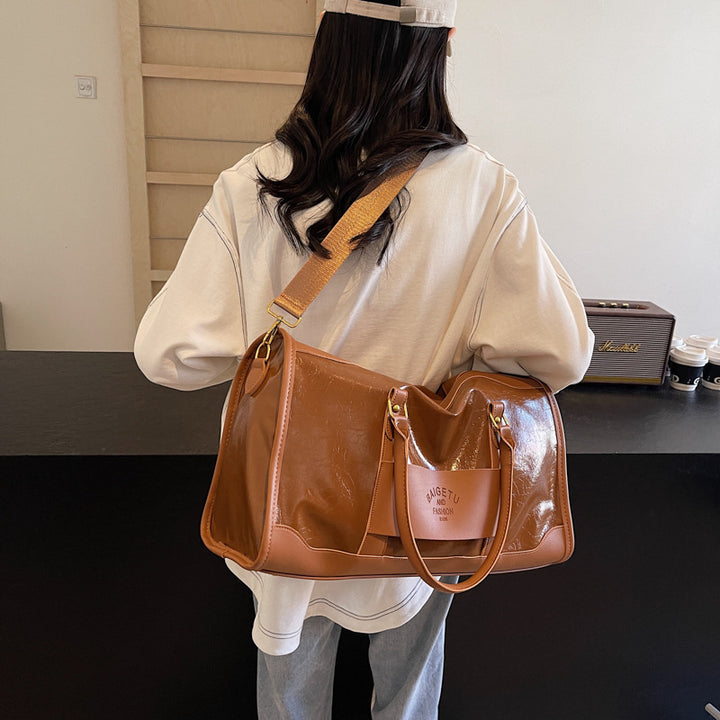 Stylish Leather Weekender Duffle