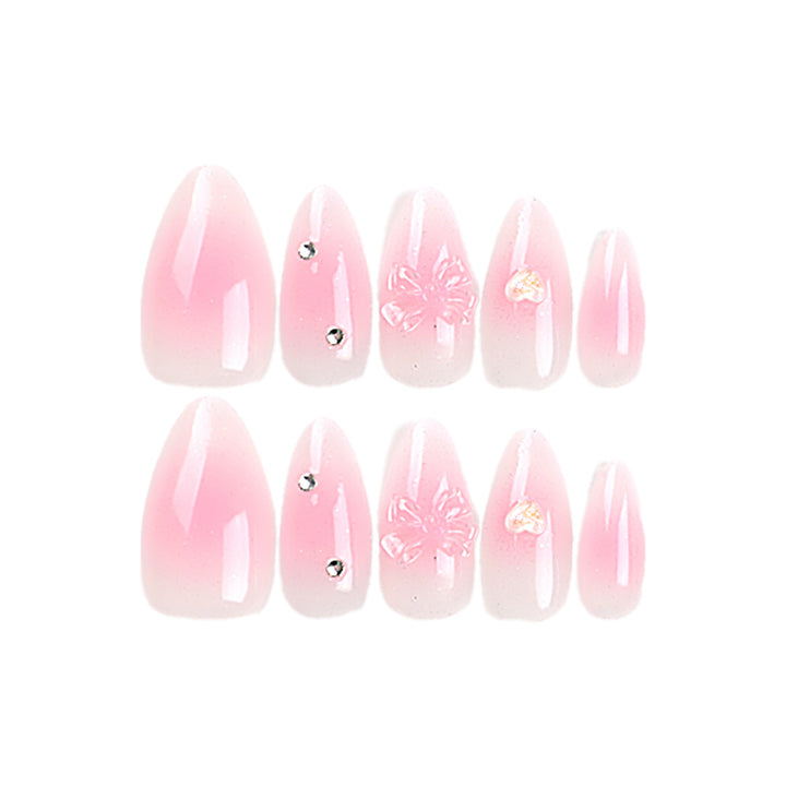 Artistic stiletto nails with floral design and glitter Stornfield