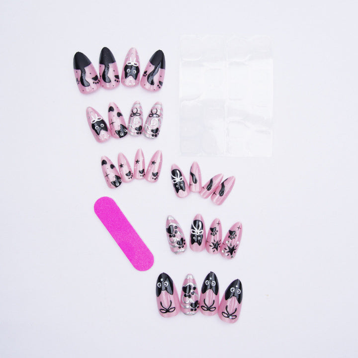 Nail art set with cat pattern Stornfield