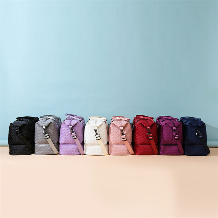 Multi-Pocket Quilted Duffle Bag