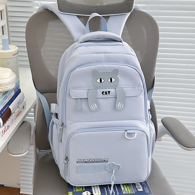Playful Cat-Themed School Backpack Stornfield