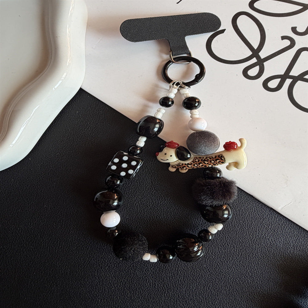 Playful Beaded Pet-Themed Keychain Stornfield