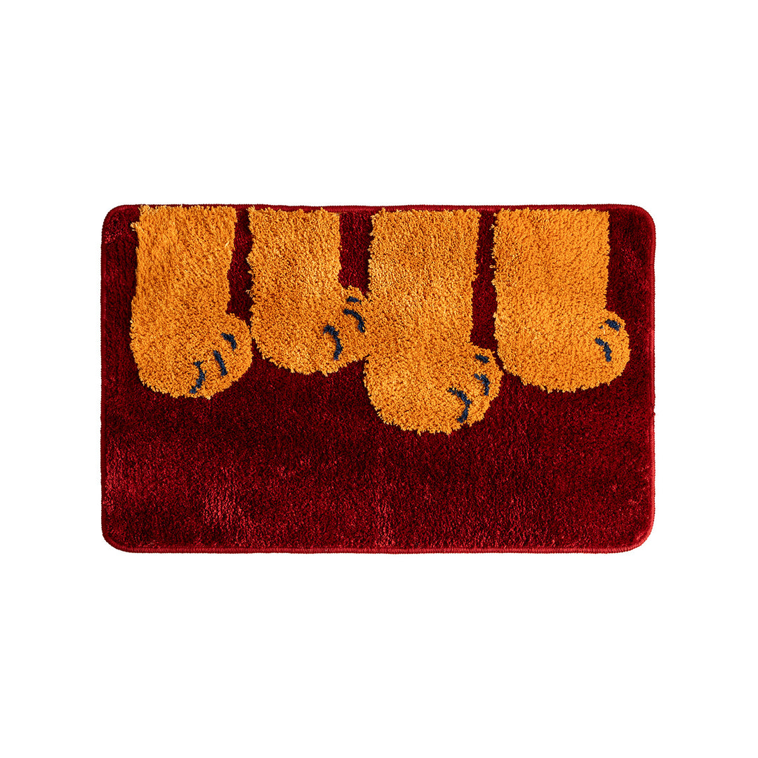 Bath mat with paw print design and extra soft high pile Stornfield