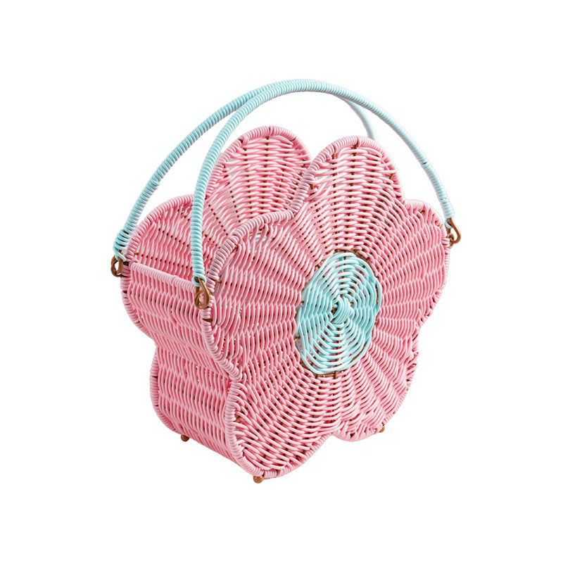 Flower-Shaped Decorative Woven Storage Basket Stornfield
