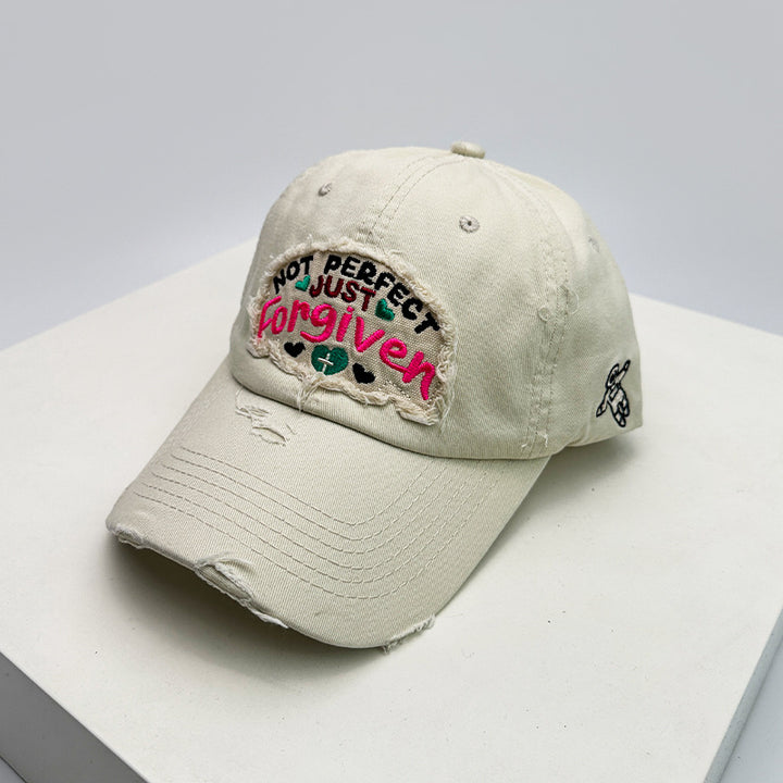 Women's Distressed Cotton Inspirational Baseball Cap Stornfield
