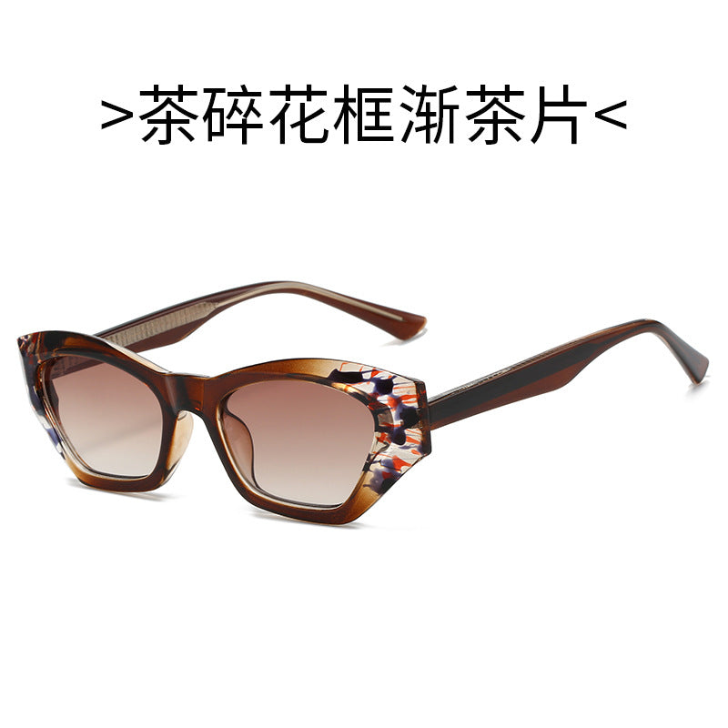Ladies Cat-Eye Sunglasses with Modern Transparent Accents Stornfield