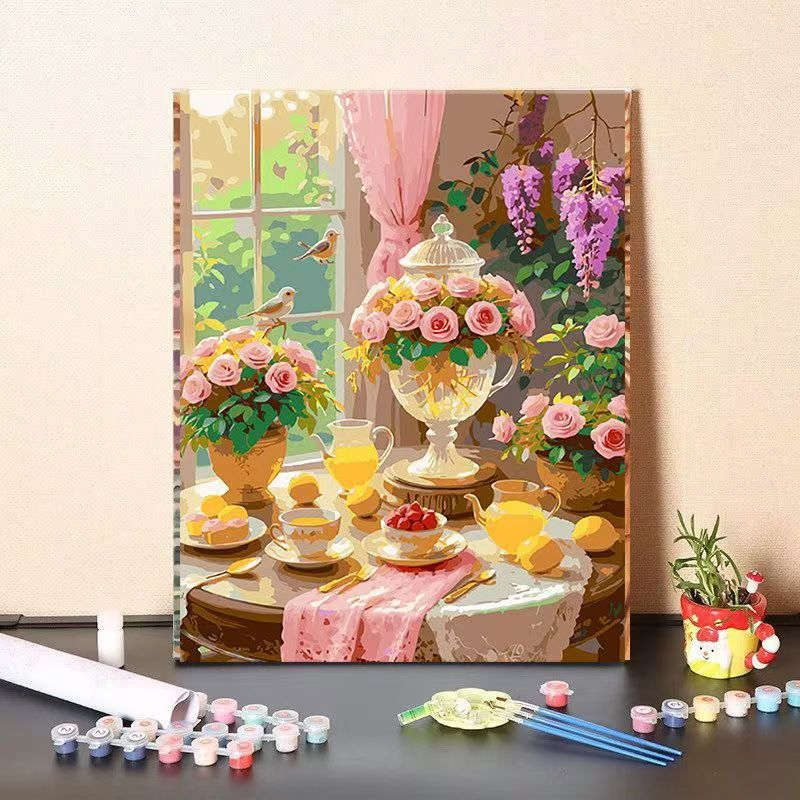 DIY Floral Still Life Paint by Numbers Kit Stornfield