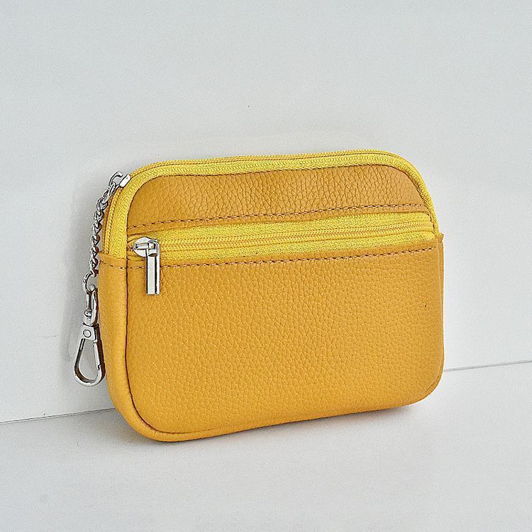 Compact Leather Zippered Card Wallet Stornfield