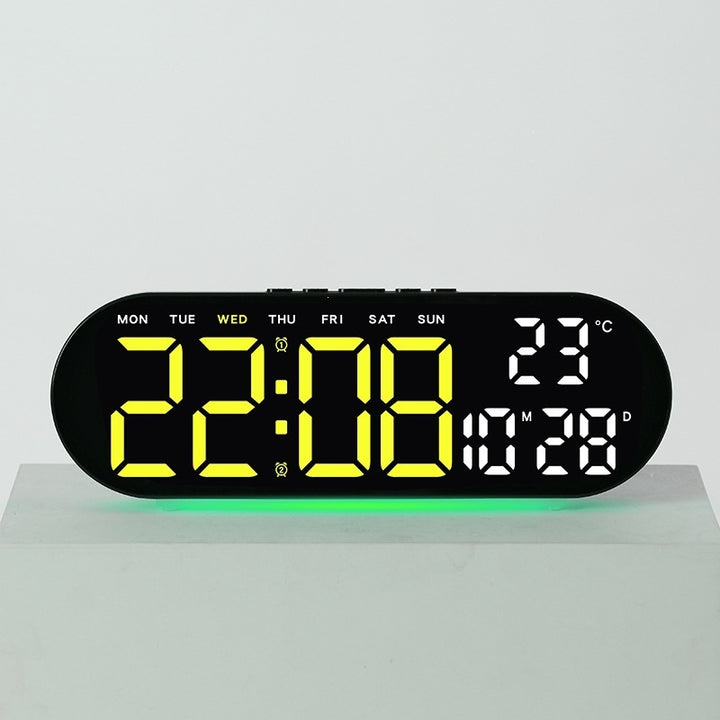 Digital alarm clock with multifunctional LED display and integrated thermometer function Stornfield