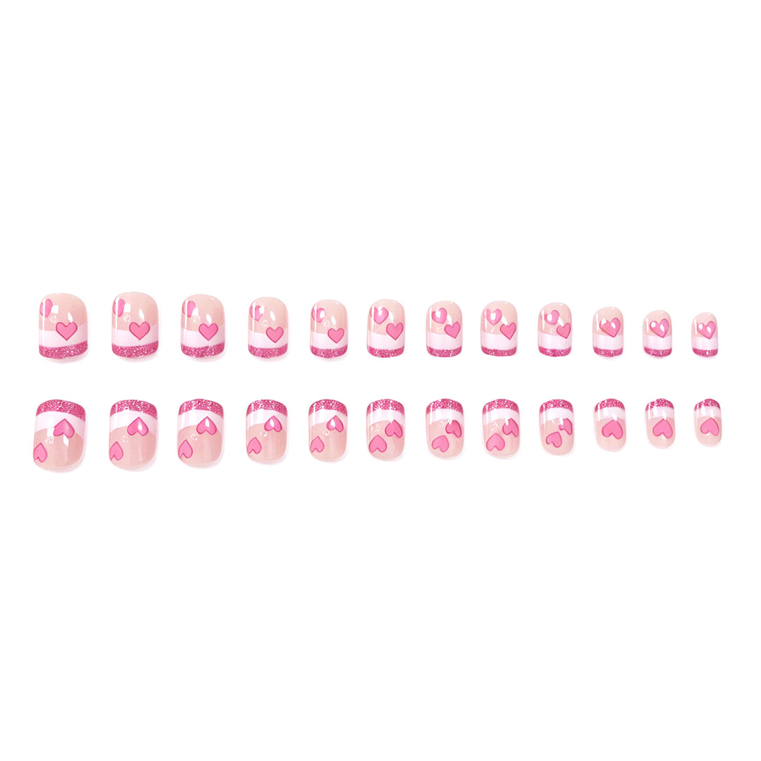 Heart-Embellished Gel Nail Extensions Stornfield