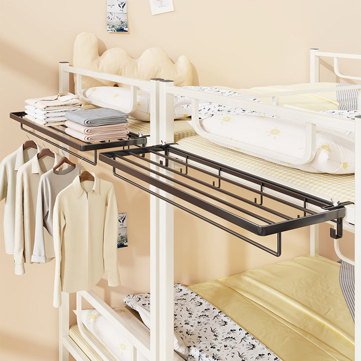 Over-Bunk Bed Rail Hanging Drying and Clothes Organizer Rack