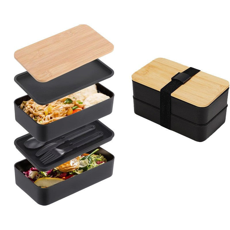 Multi-Layered Bamboo Lunch Container
