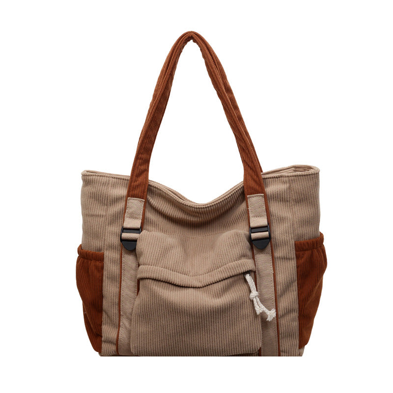 Stylish Corduroy Tote Bag