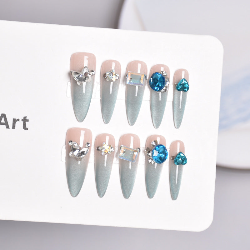 Glamorous Stiletto Nail Extensions with Crystals Stornfield