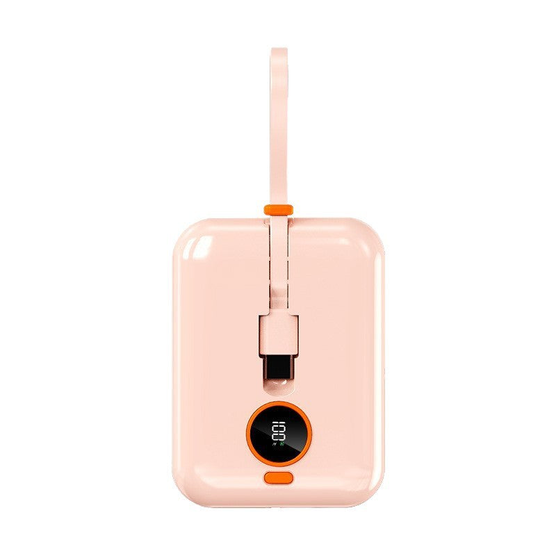 Portable Mini Power Bank with Integrated Charging Cable and Digital Display Stornfield