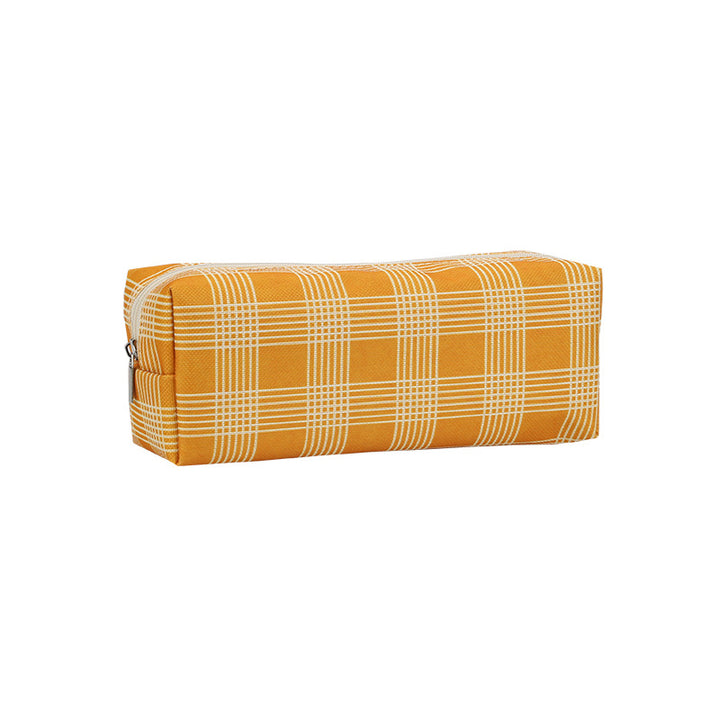 Plaid Canvas Pencil Case