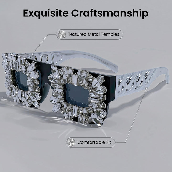 Women's sunglasses in vintage design with sparkling crystal embellishments Stornfield