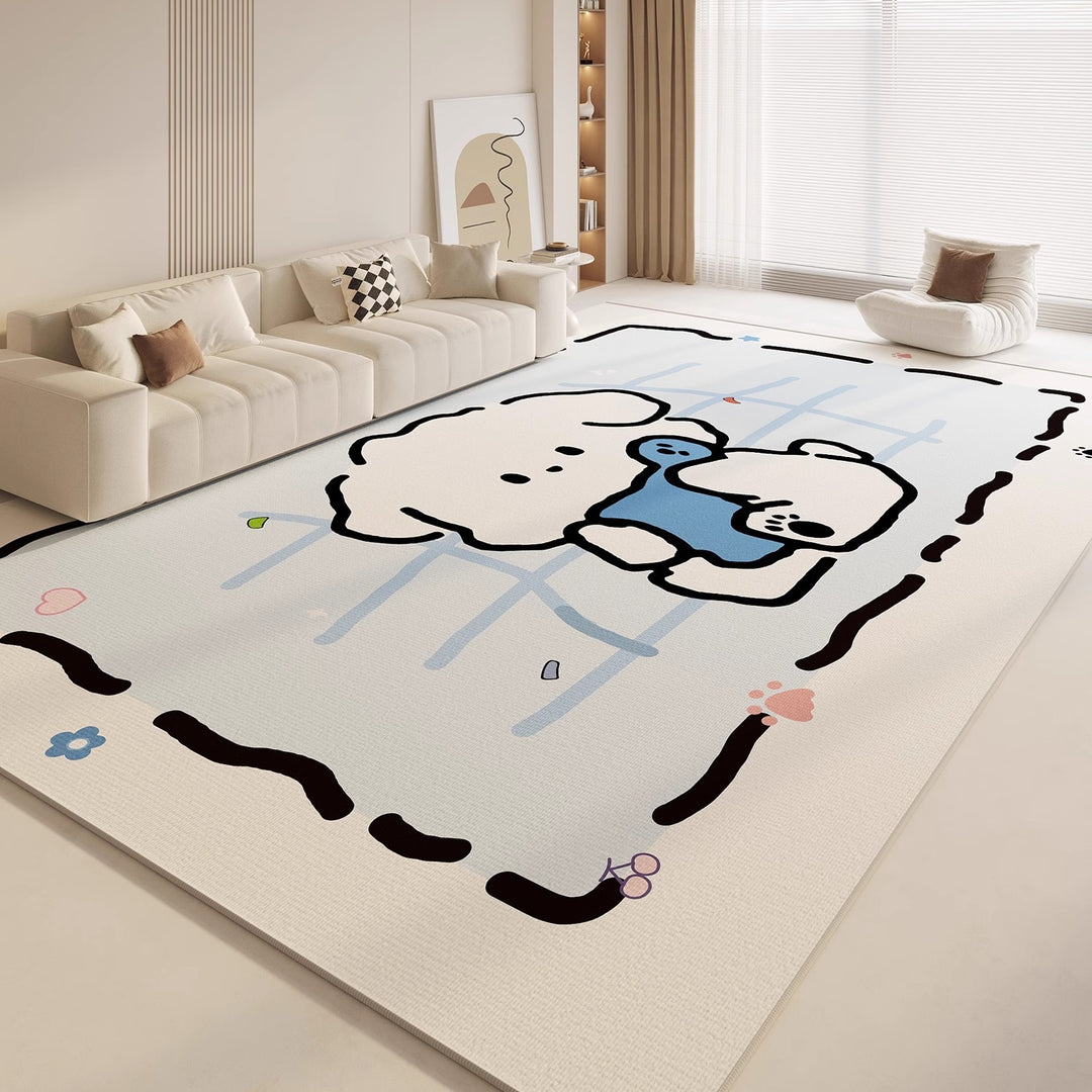 Cartoon-Themed Plush Area Rug