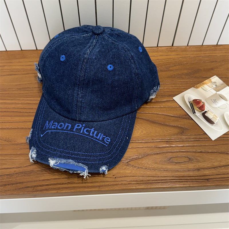Women's Distressed Denim Baseball Cap Stornfield 1783922478