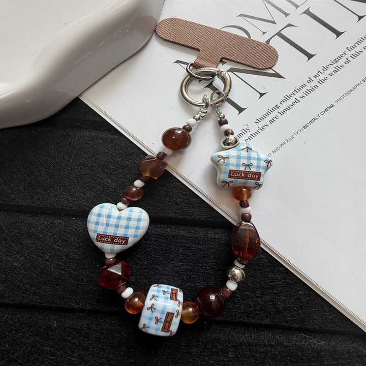 Decorative Heart and Star Charm Keychain Stornfield