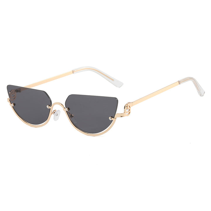 Ladies Cat-Eye Sunglasses with Gold-Colored Metal Frame and UV Protection Stornfield