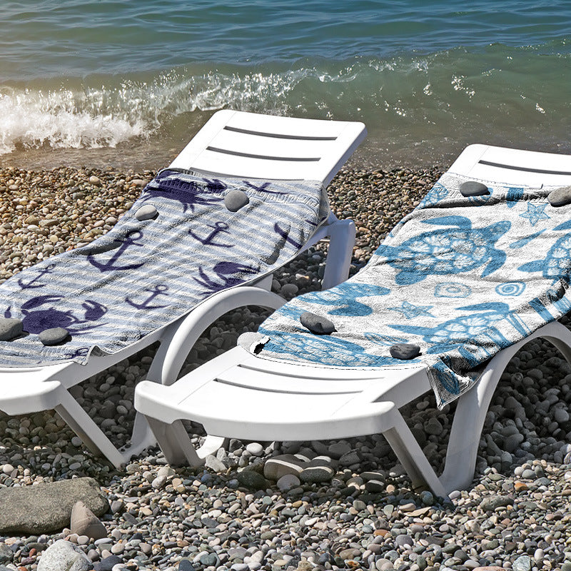 Beach towel made of skin-friendly microfiber with a creative pattern mix Stornfield