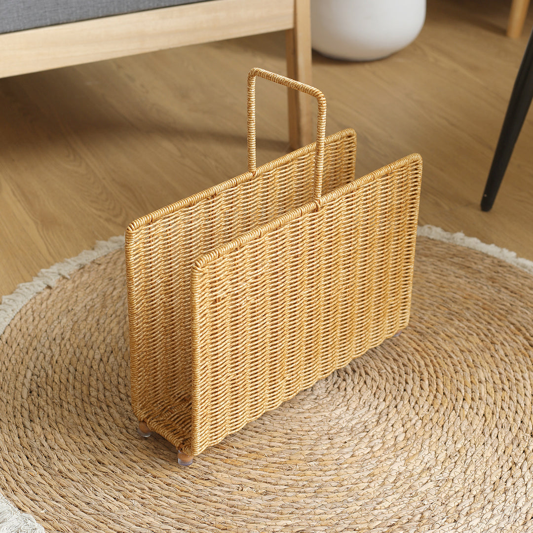 Unisex Handwoven Magazine Rack with Elegant Design Stornfield