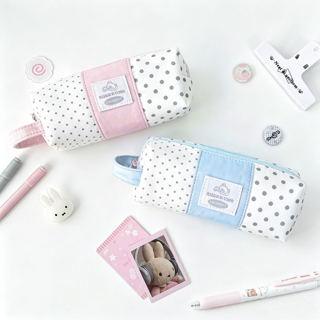 Stylish Polka Dot Pencil Case