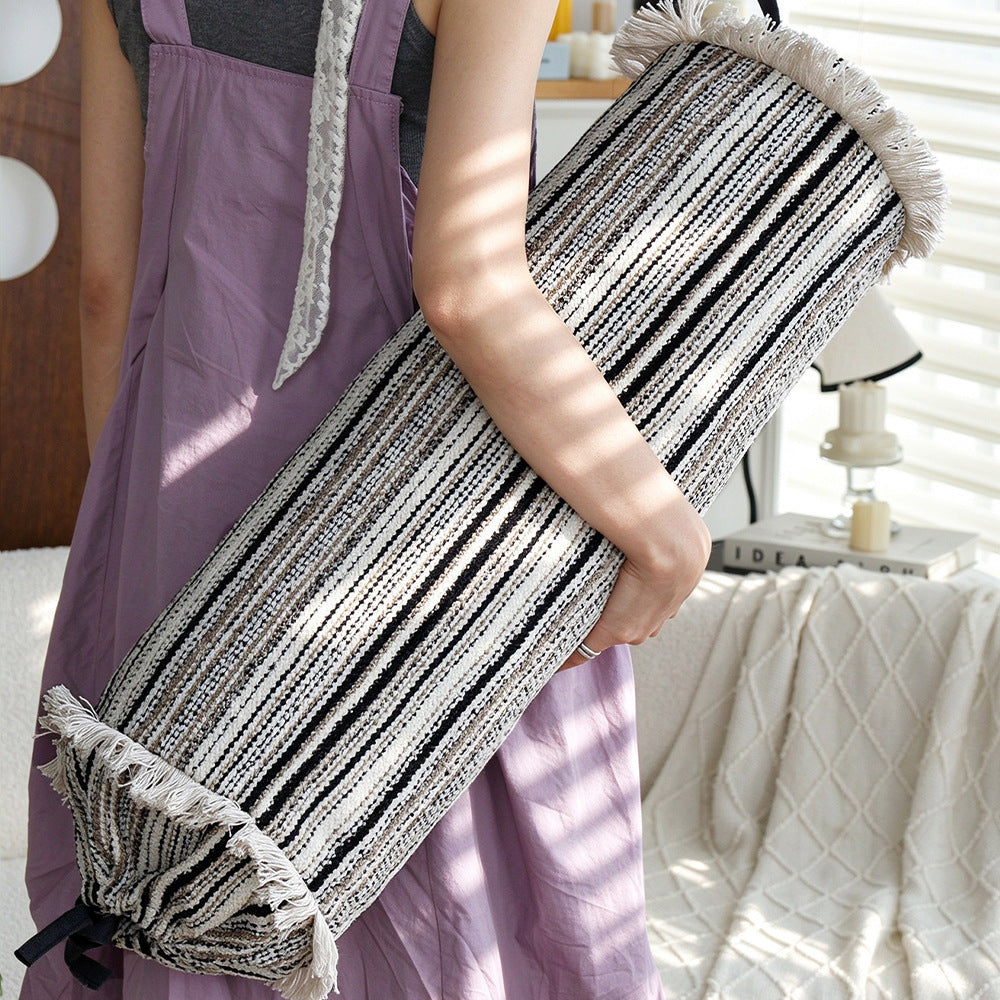 Cozy decorative cushion with modern check pattern