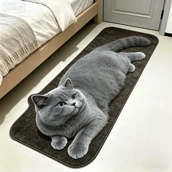Cat-Themed Plush Area Rug