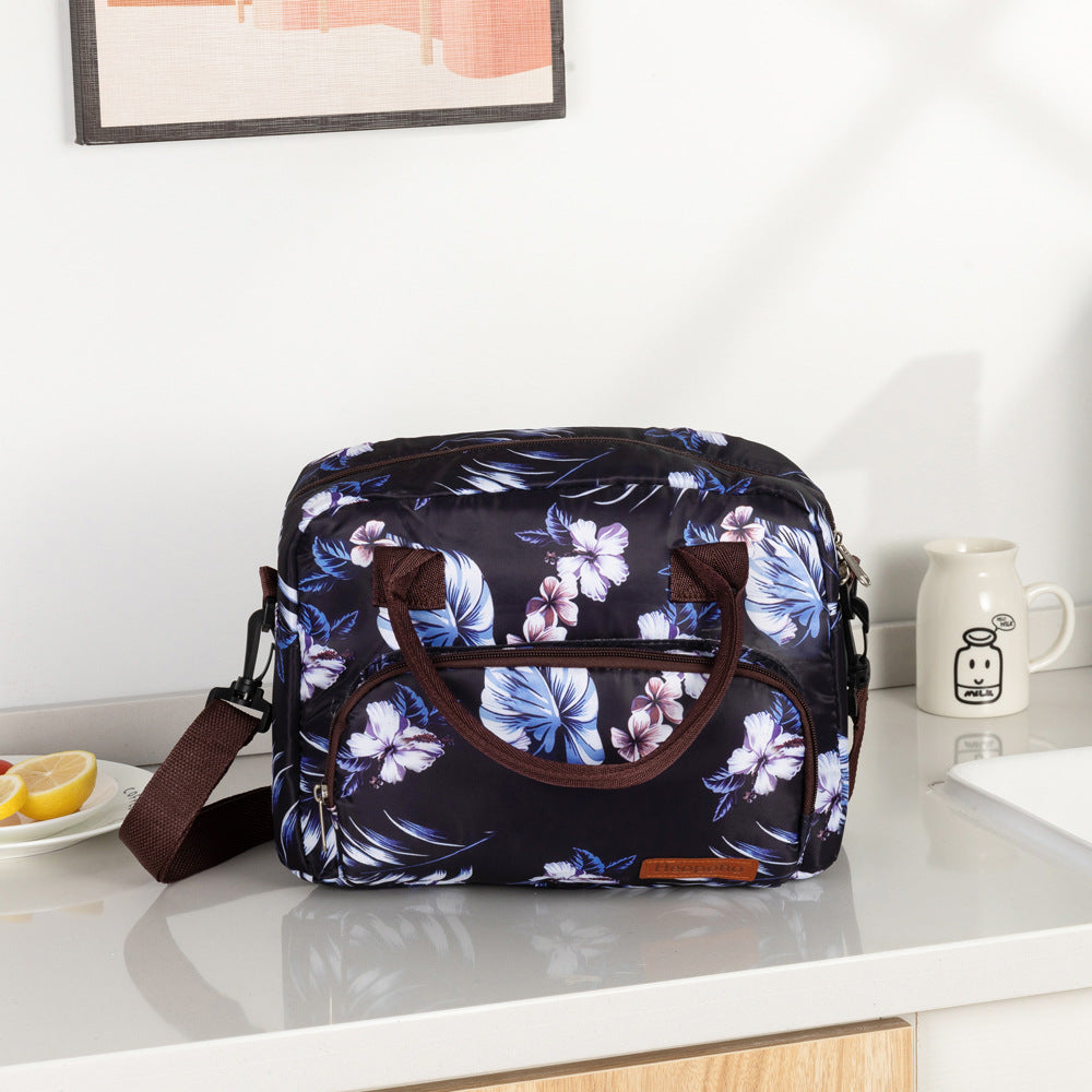 Floral Pattern Insulated Lunch Cooler