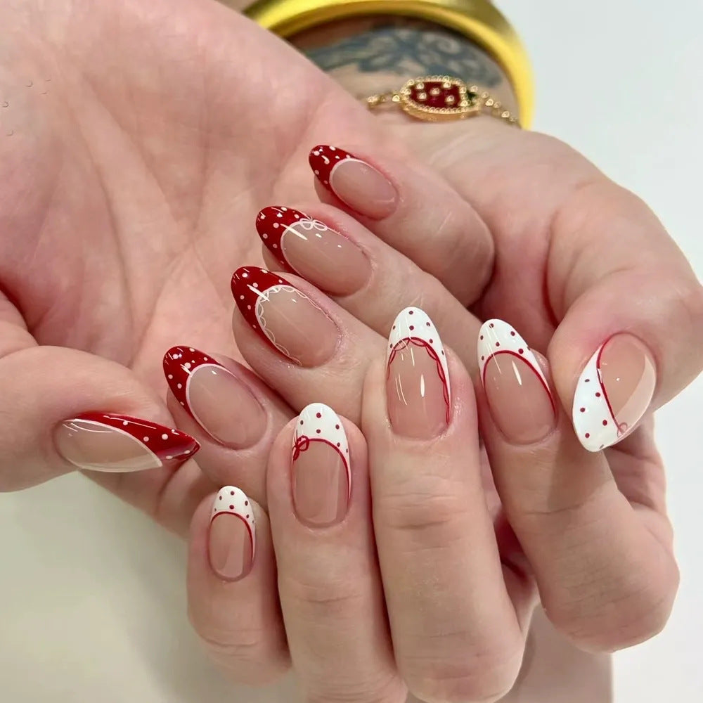 Artistic French Tip Nail Art Enhancements Stornfield