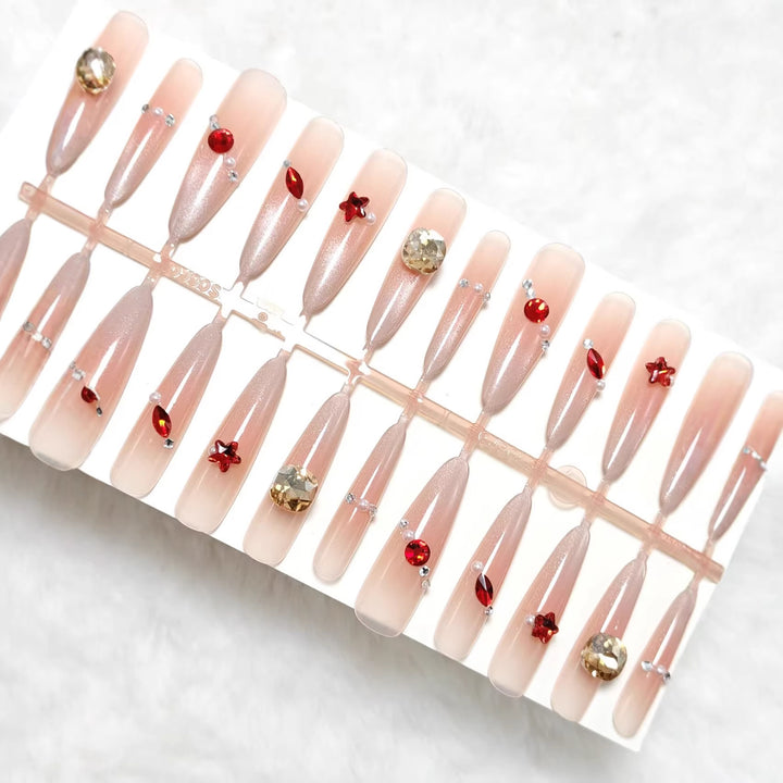 Artificial nails with sparkling 3D decorations Stornfield